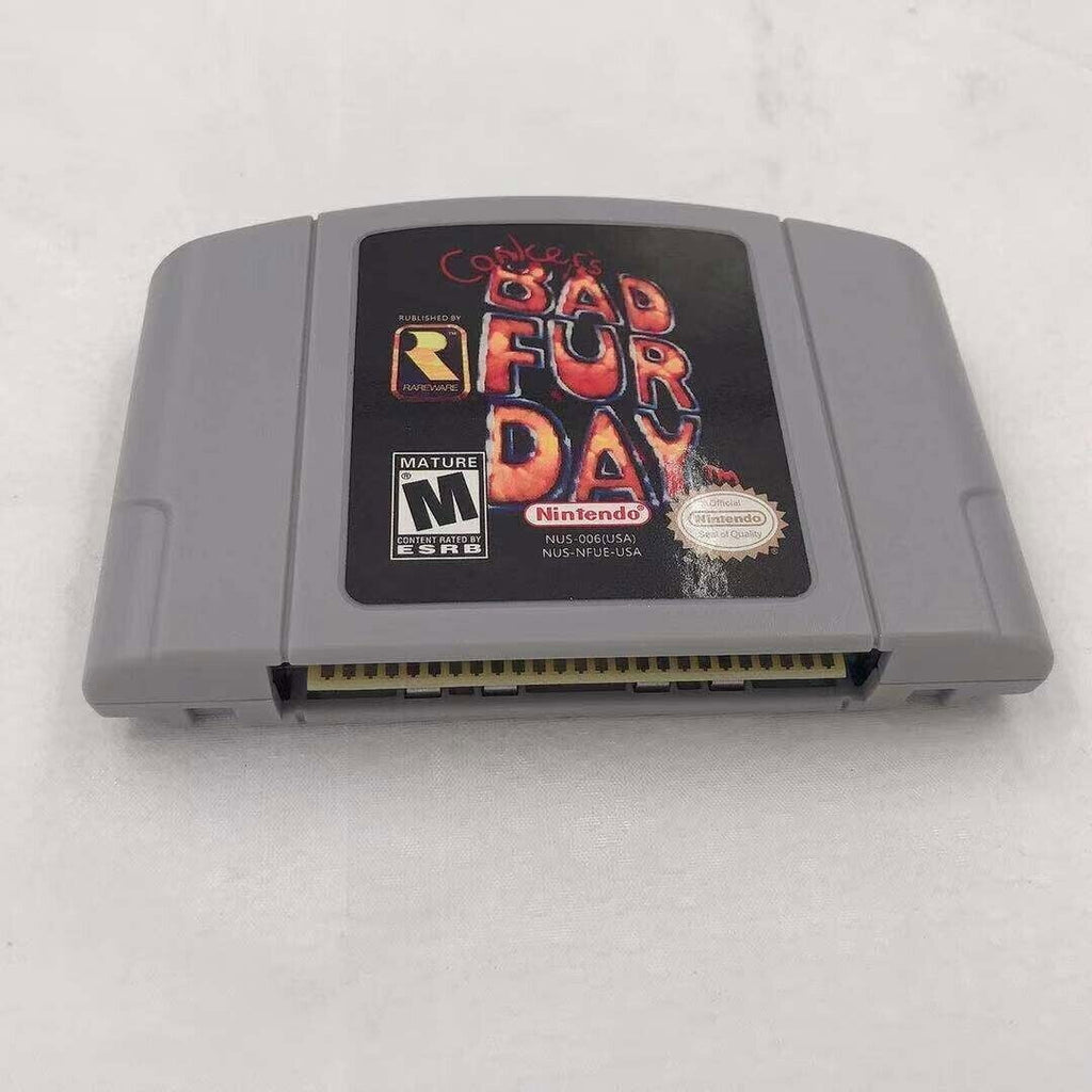 card console n64 Bad game nintendo for Day Conkers Fur video fd-