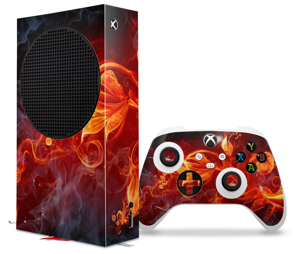 Fire and NOT WraptorSkinz Series Flower with XBOX S Wrap compatible Controller the INCLUDED) Skin Console (XBOX 2020