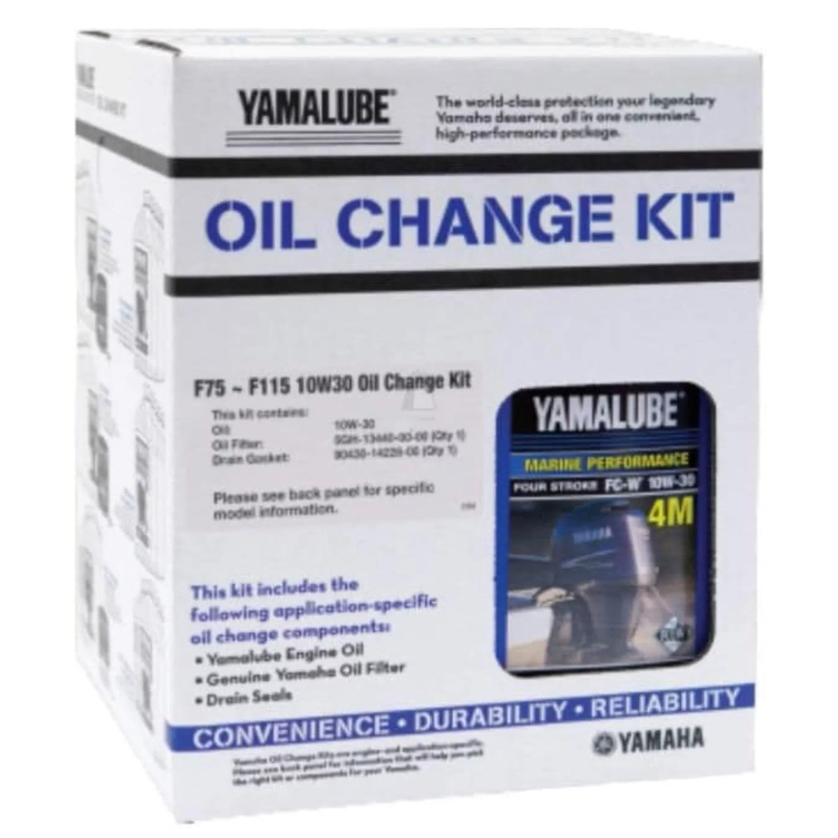 Yamaha 10W30 OEM Kit, Oil New F75-F115 LUB-MRNMD-KT-11 Change Yamalube