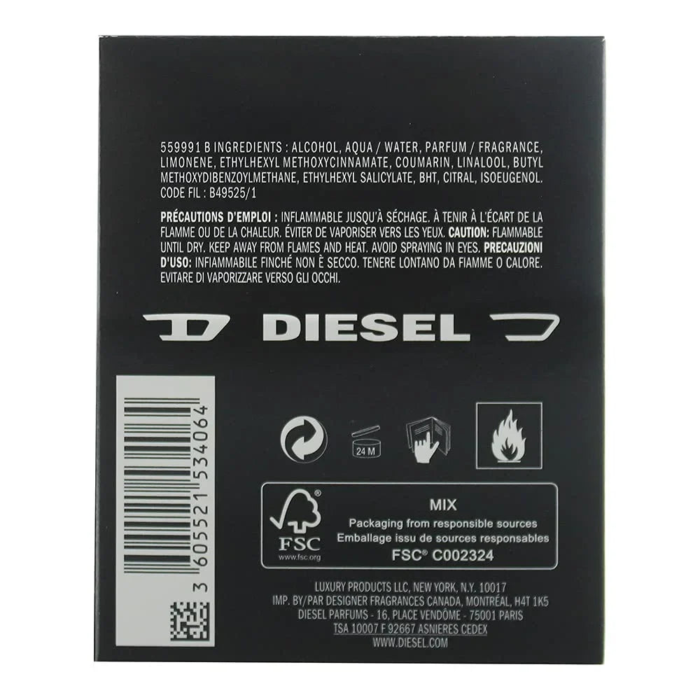 Eau for Spray de Diesel The fl Only 1.7 Toilette oz Brave Fragrance Men,
