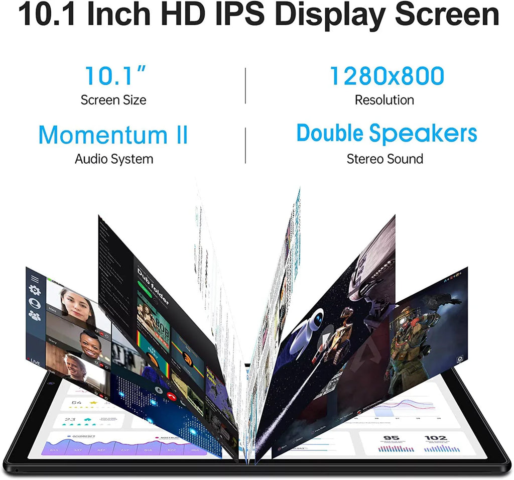 Screen Tablets Split inch Case 4GB Tablet ROM HD Pink Touchscreen Kids IPS 10 RAM Drop-Proof 11 Wifi Android 64GB