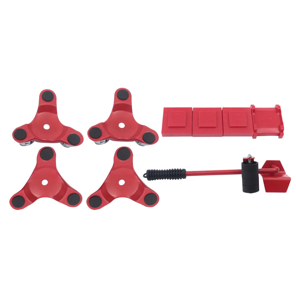 Universal Furniture Steel Kit with Dolly Alloy Furniture Wheel Fichiouy Mover Mover Red