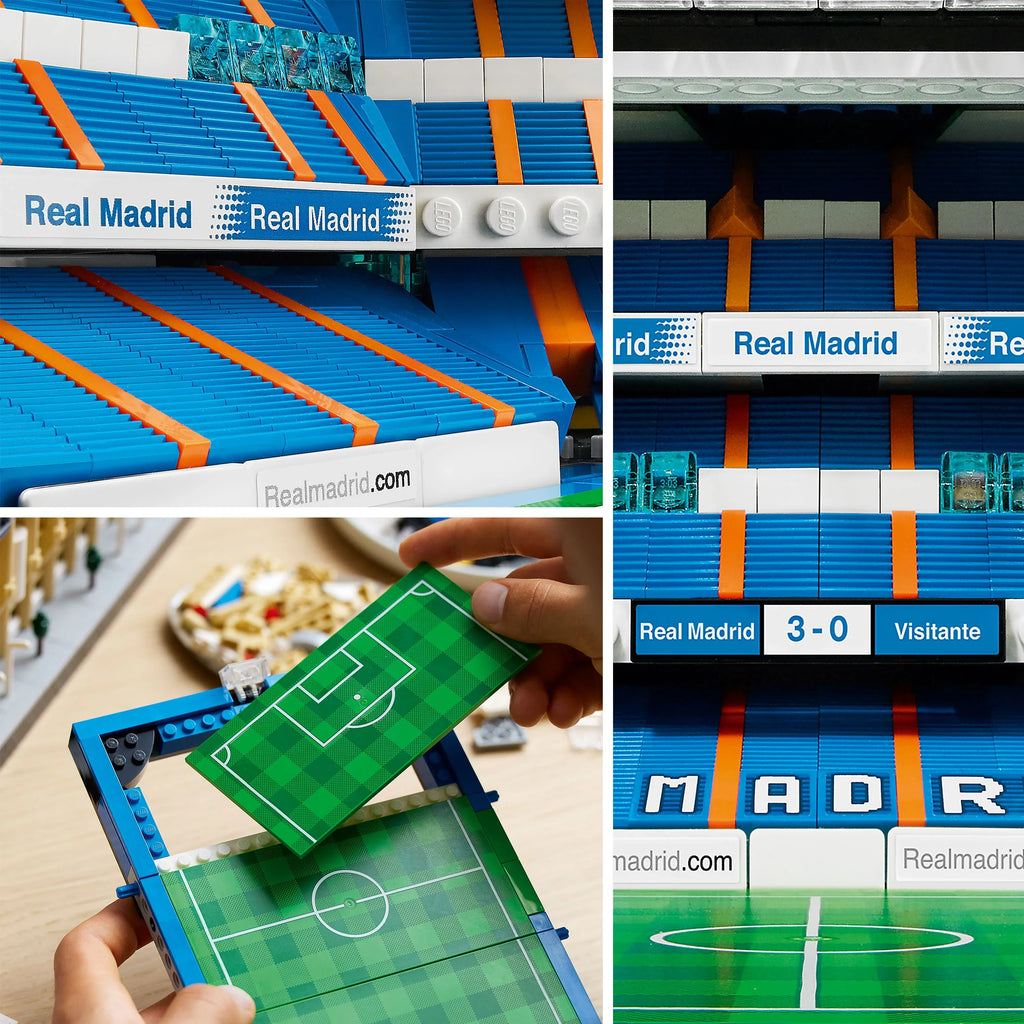 10299 - Kit and Building Building Bernabéu and Field Collectible Idea Piece, Office LEGO Madrid Santiago Real for Gift Sports Fans Set Model Great Adults, Decor Stadium Icons Soccer for Home