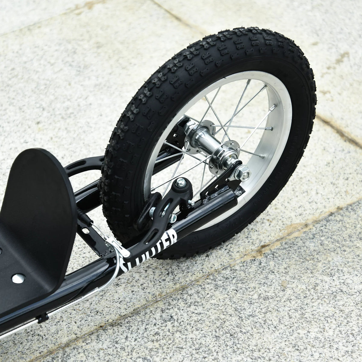 Youth Dual Front Rear Caliper Aosom Scooter Black Brakes, and