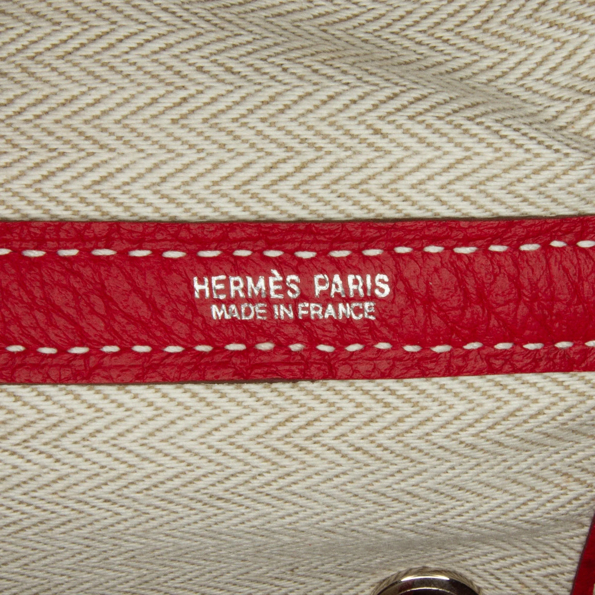 Negonda Bag Authenticated Tote Party (Good) Hermès 36 Red Unisex Pre-Owned Calf Leather Garden