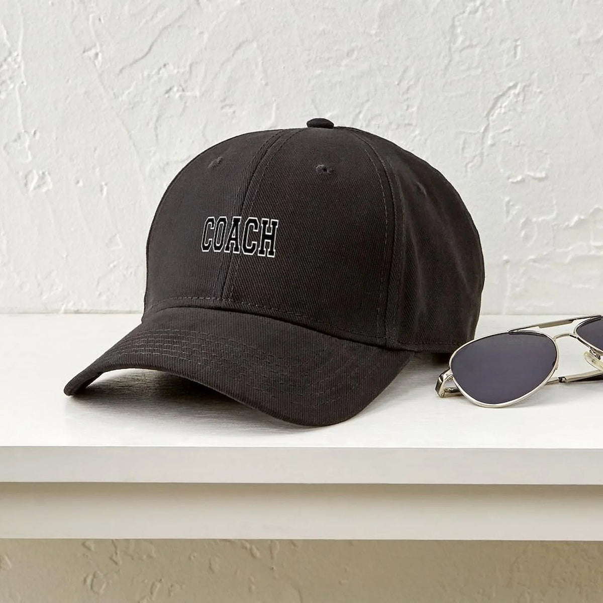 Baseball Black CafePress Black Hat Cotton Coach Adjustable Canvas Cap - Printed -