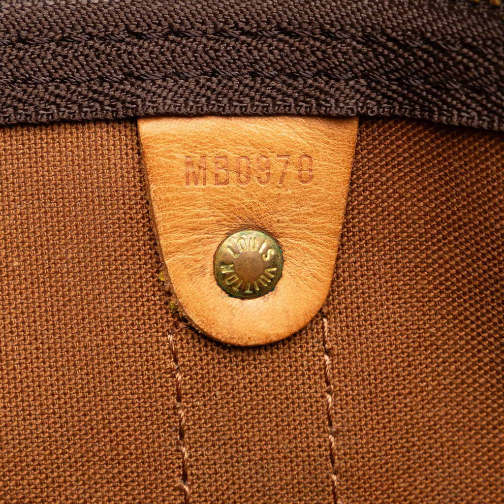 Travel Vuitton Keepall Unisex Brown WeekenderBag (Good) 50 Pre-Owned Bag Monogram Canvas Louis Authenticated