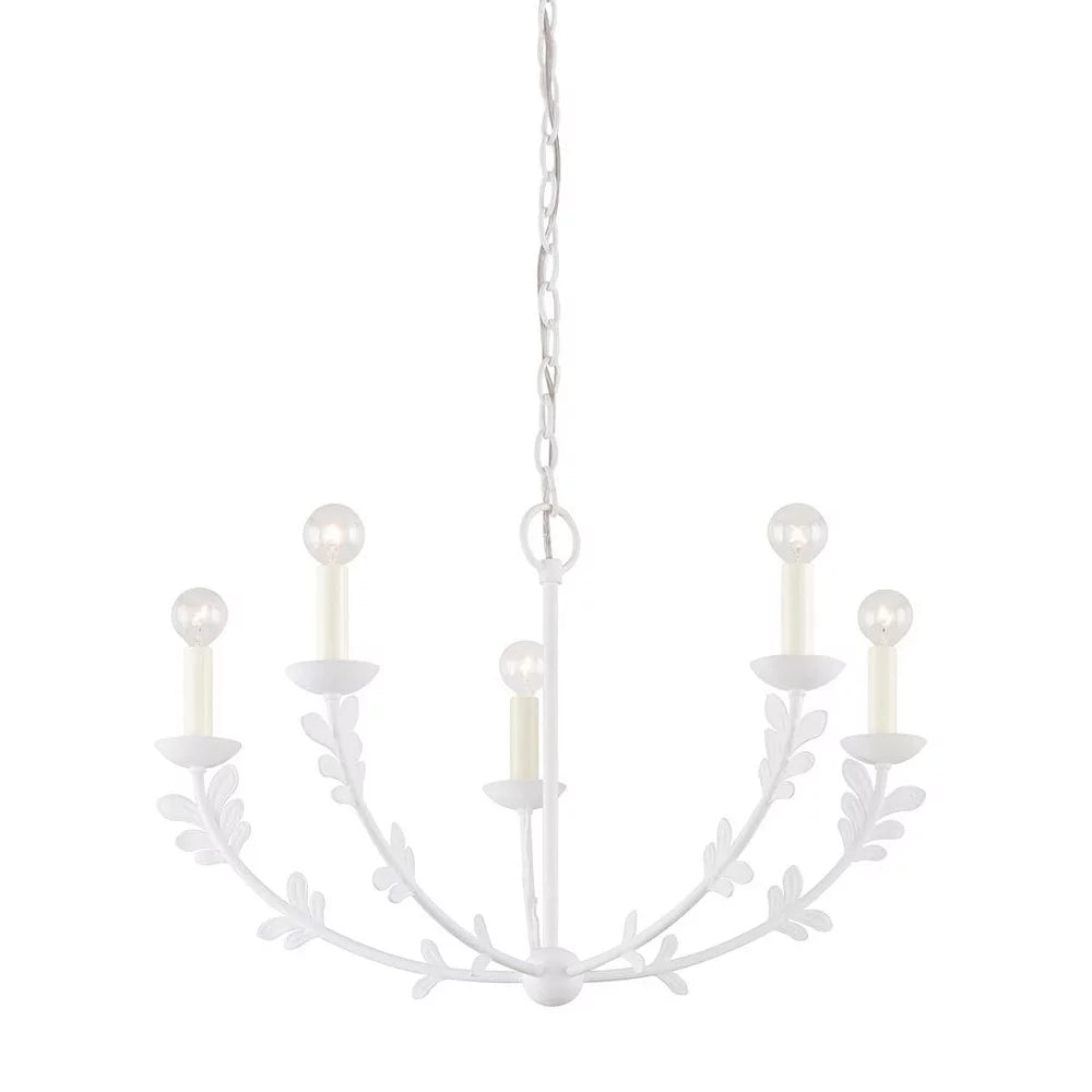 Finish Bailey 5-Light Whimsical Gold Stems Flower Candle-Shaped Style with 17.25 28 W and Chandelier inches H-White Bulbs in inches Street Finish X