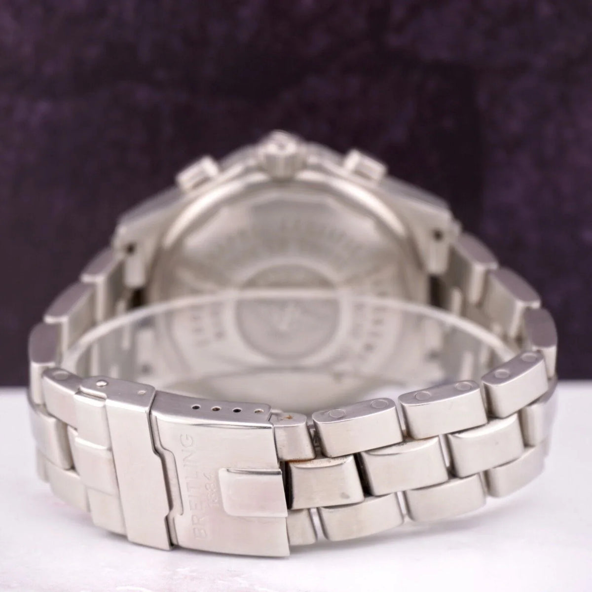 BREITLING Chronograph 44mm Watch Automatic White B-2 Dial Men's A42362 Steel