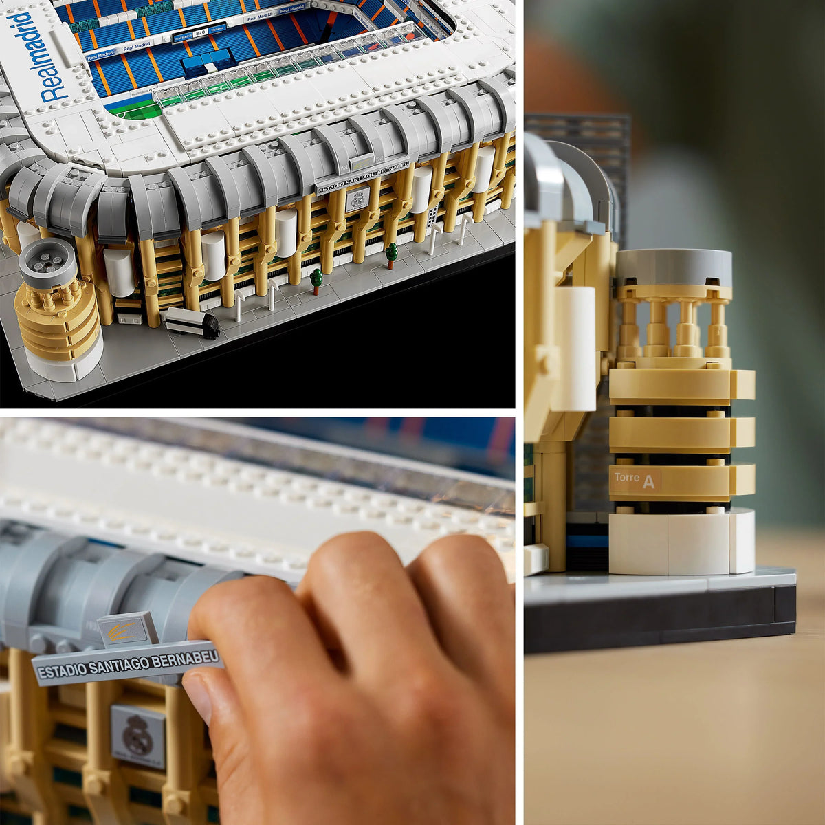 10299 - Kit and Building Building Bernabéu and Field Collectible Idea Piece, Office LEGO Madrid Santiago Real for Gift Sports Fans Set Model Great Adults, Decor Stadium Icons Soccer for Home