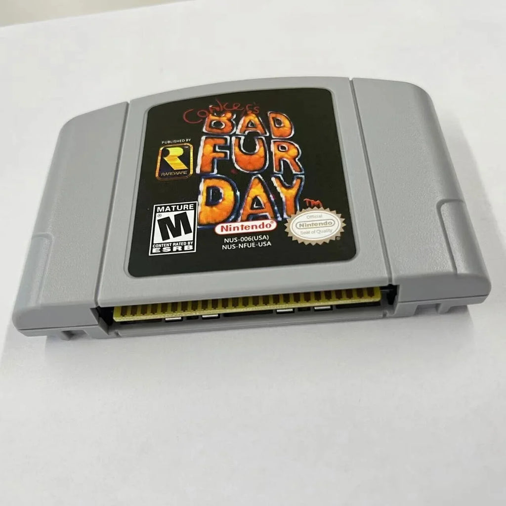 card console n64 Bad game nintendo for Day Conkers Fur video fd-