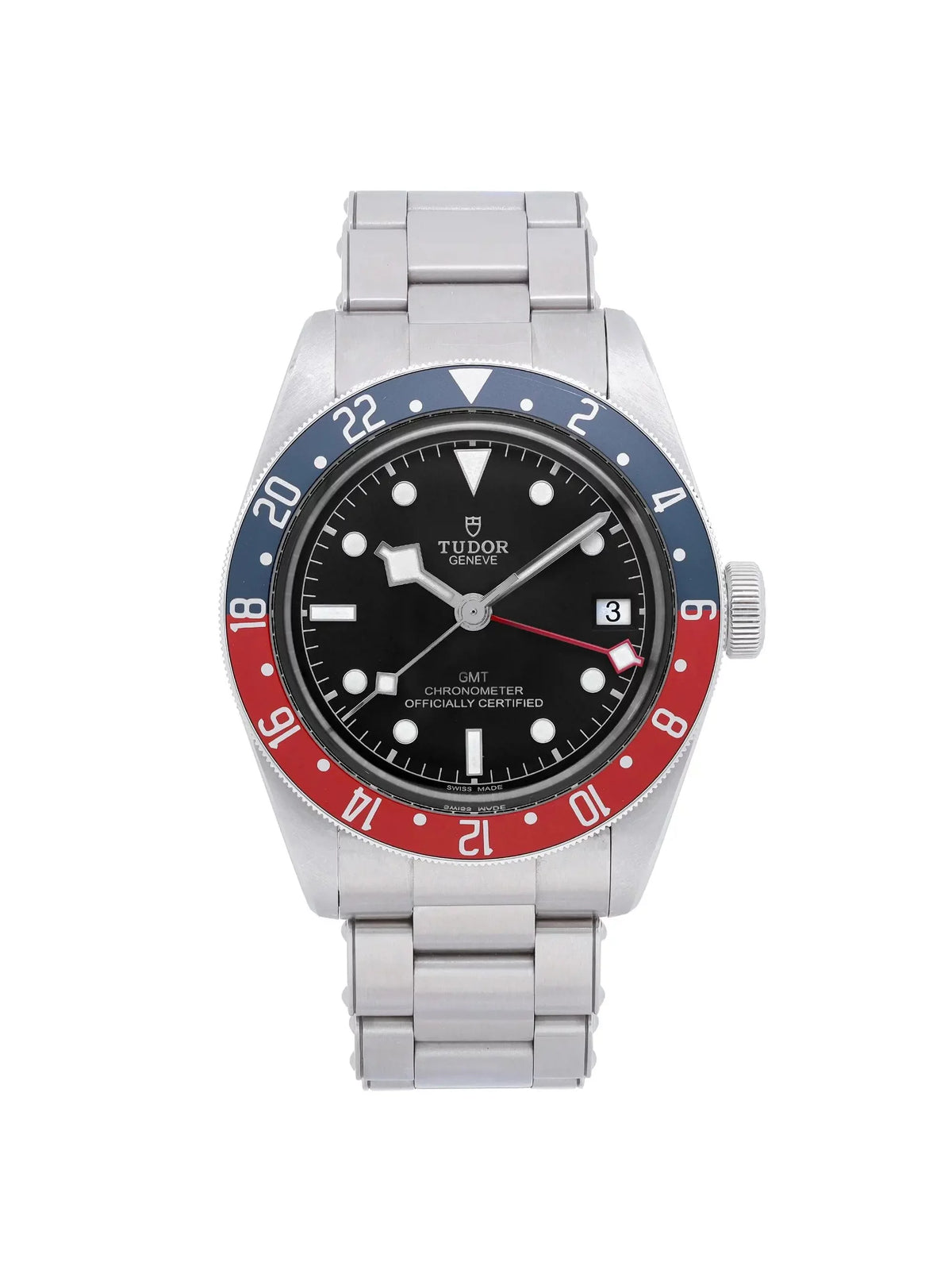Tudor Bay Heritage Watch Black Mens 79830RB Automatic Steel Dial Black GMT