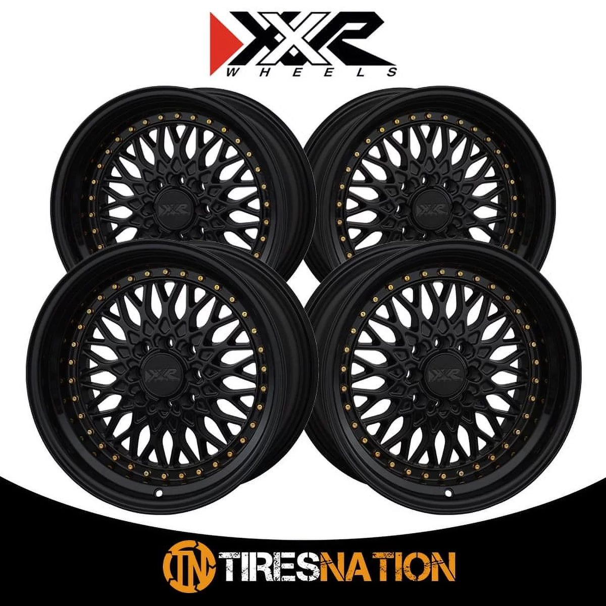 Gold Wheel XXR / 4x100/4x114.3 15x8 536 Rivets 20et Black