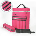 for Supplies by Yarn Storage - & Extra Pockets Knitting Projects, + Organizer Stitch (Fuchsia) Happy Bag Crochet Tote w/Tool 7 Case, of Divider