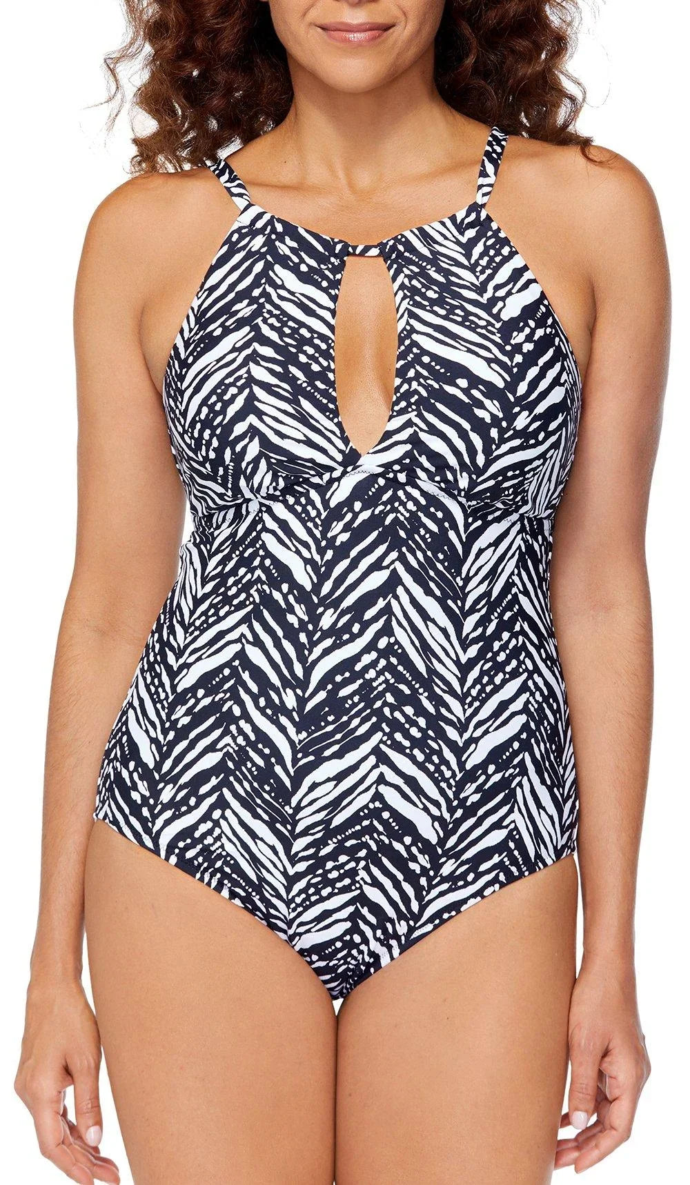 Womens Piece Poolside 6 Kalahari Swimsuit Black/white One Leilani