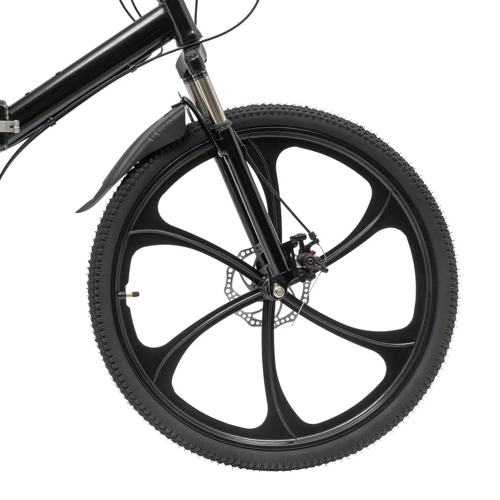 Bicycle Loading Adult City Black Max 150kg/330lbs Folding Shifter Carbon 26" Light Folding Bike Steel Camping 21-Speed Miumaeov Bike Weight