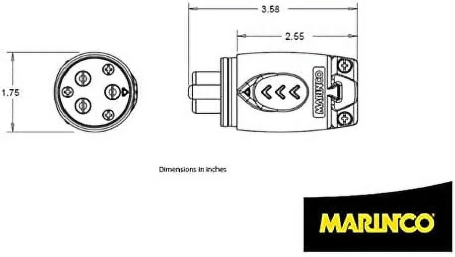 12VCPS3 70A & Plug Trolling Receptacle Marinco Motor