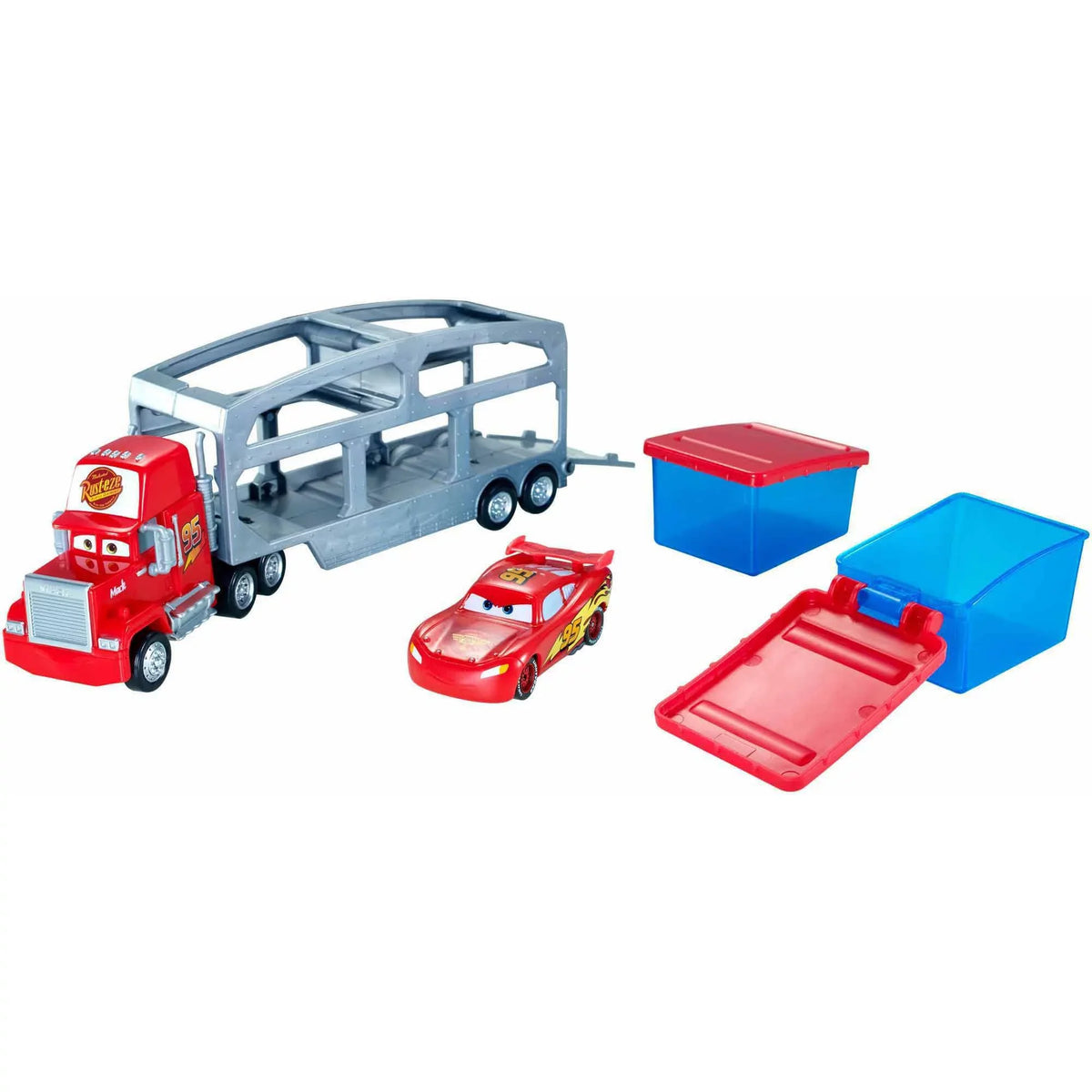 & Disney/Pixar Dip Dunk Cars Lightning Mack Trailer with McQueen