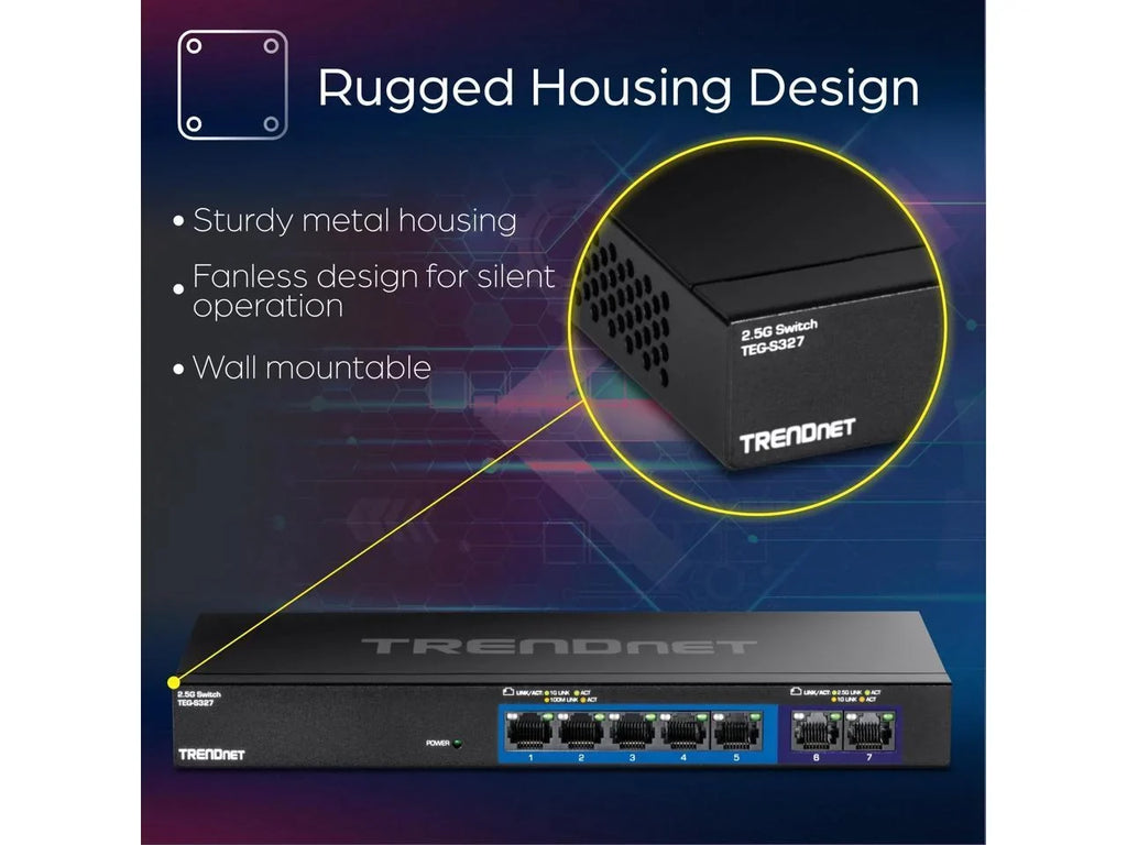 TRENDnet Switch Multi-Gig 7-Port TEG-S327,