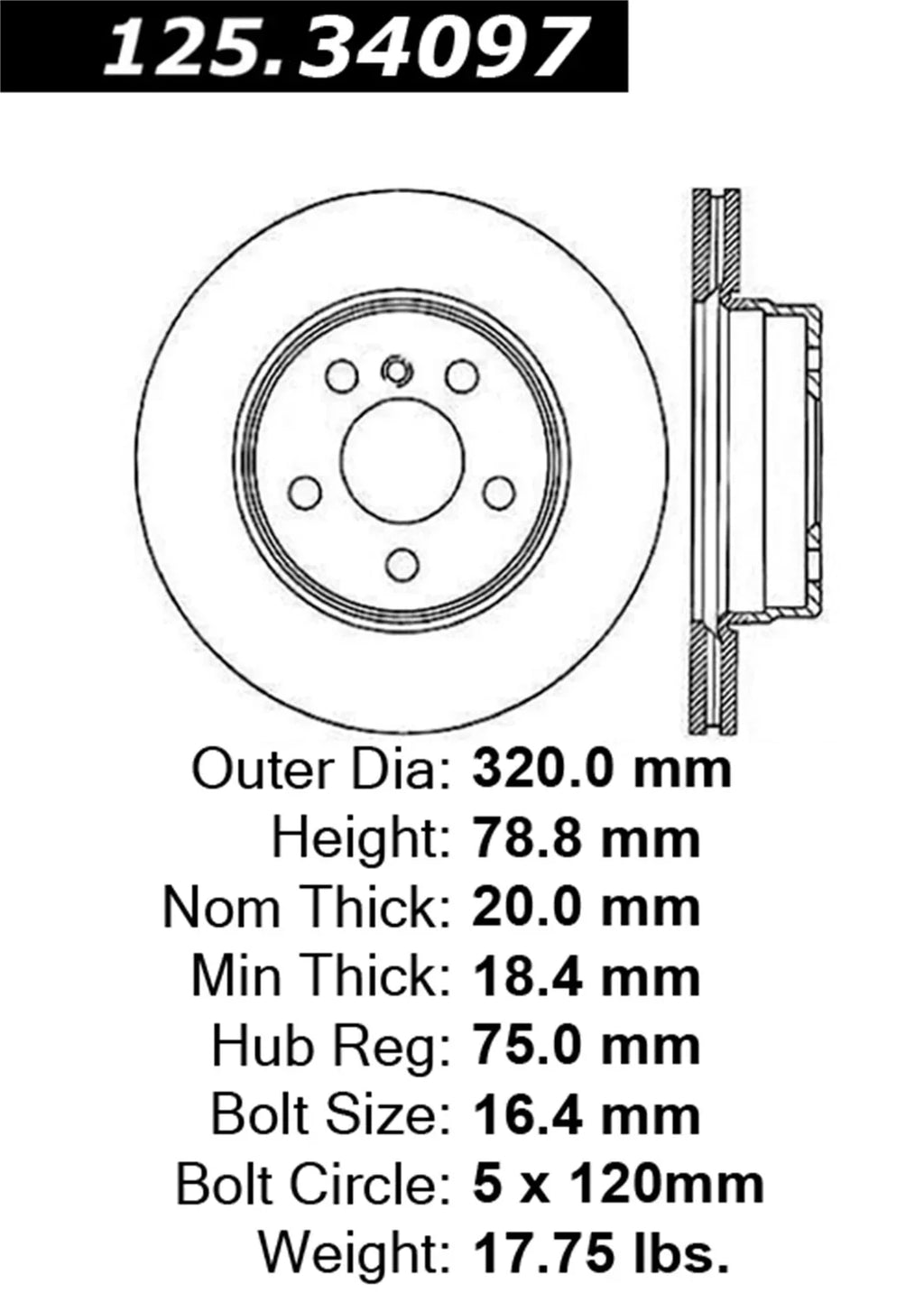 X5 DISC X5 2007-2008 3.0I PARTS XDRIVE35I, 2011-2018 - CENTRIC select: BMW Fits HI-CARBON BMW