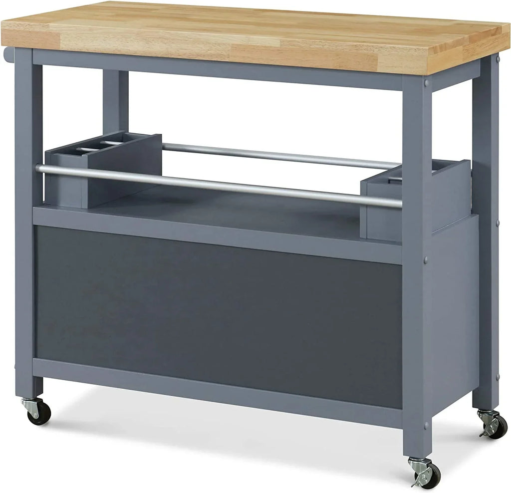 Cabinet Bar Table, Rolling Organization Storage, , Home Anson And Butcher Portable Cart Block Gray Island With For Apartment Kitchen Wheels