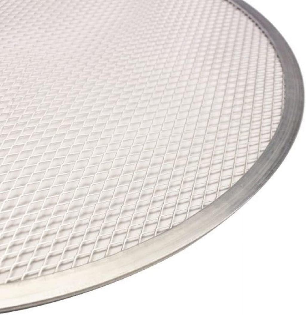Baking Restaurants Baking Home Screen 2 Pizza 19” for & Round Pan Pizza TrueCraftware- Rim- Seamless Aluminum Tray Kitchen of Bakeware Set Round Pizzeria Screen Tray Pizza