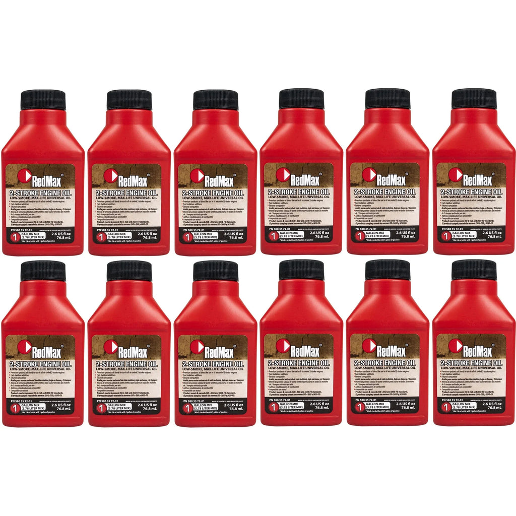 Oil RedMax 50:1 2 1gal w/ Bottles Cycle 12pk 2.6oz Stroke Synthetic Fuel Stabilizer