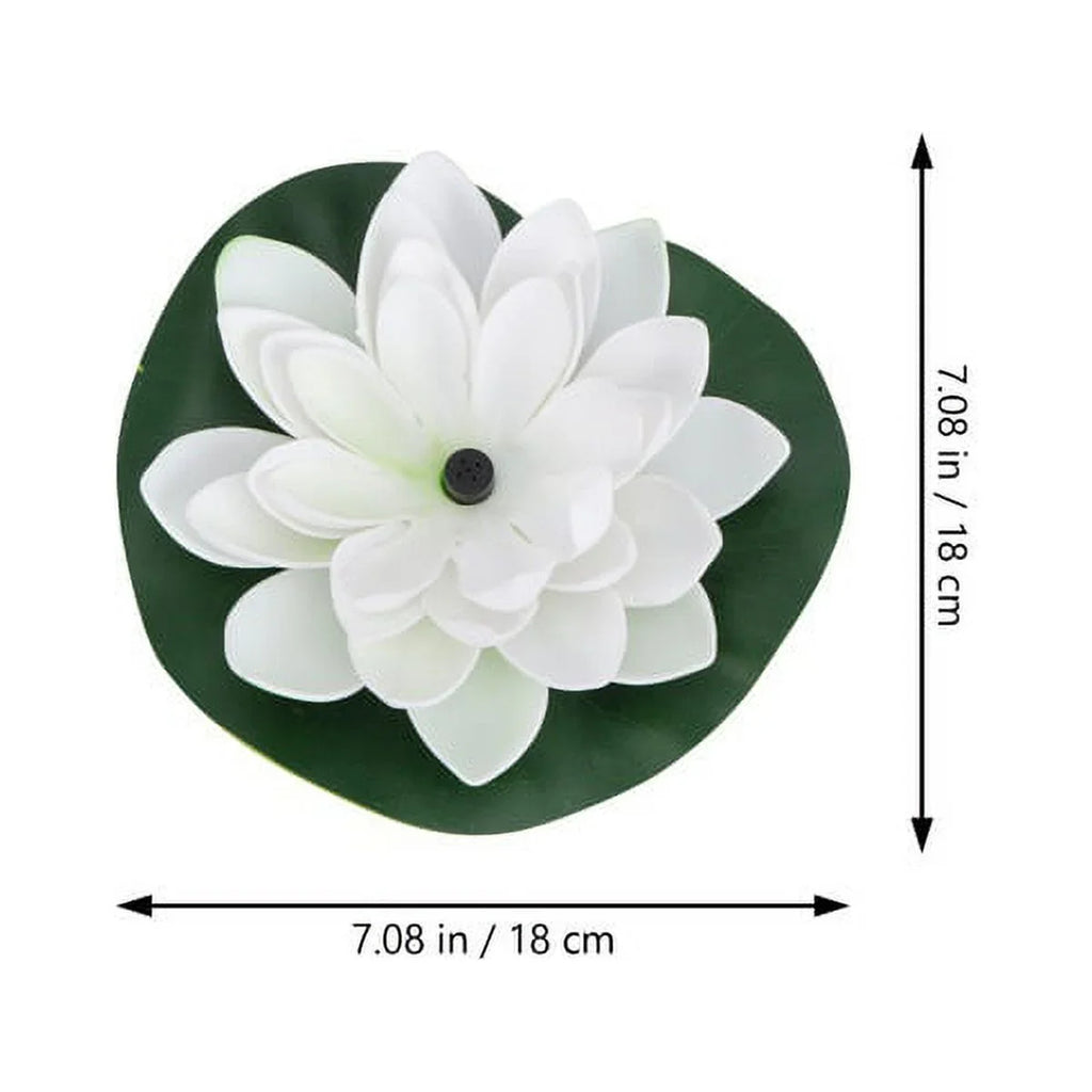 Decor Fountain(White) Solar-powered Waterproof Pond Lily Fish Lamp Lotus HOTBEST Bird Novel Bath Lotus Fountain Garden Fountain Water