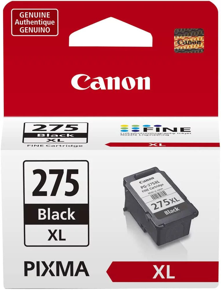 Capacity Canon Retail - High XL (4987C001) and PG-275 XL Cartridges Ink (4981C001) Canon CL-276 Black Color Packaging