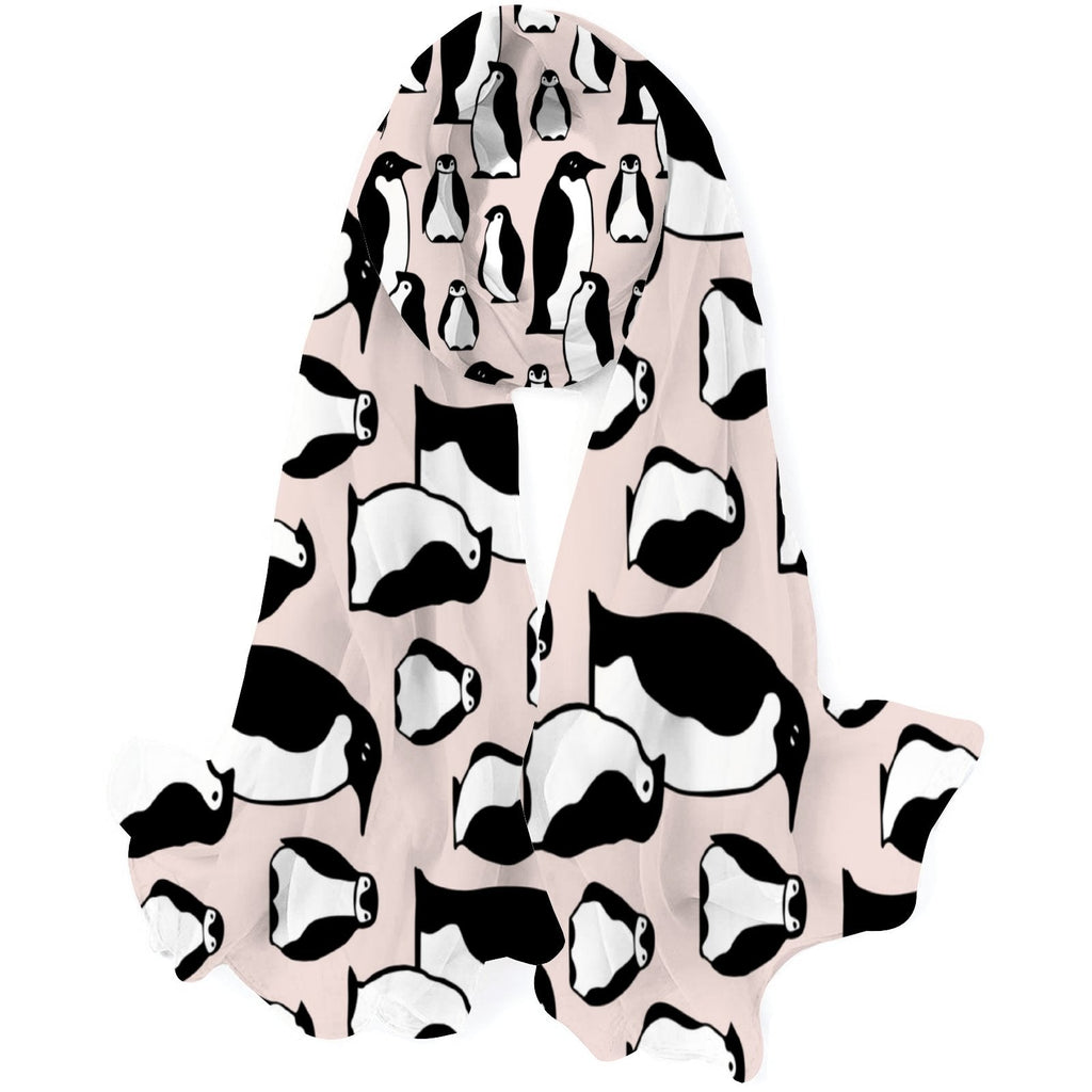 Neck Scarf Wraps Shawls Oblong FREEAMG Large Wraps Sunscreen Packed Gift Hair Headscarf for Long Silk Women Penguins