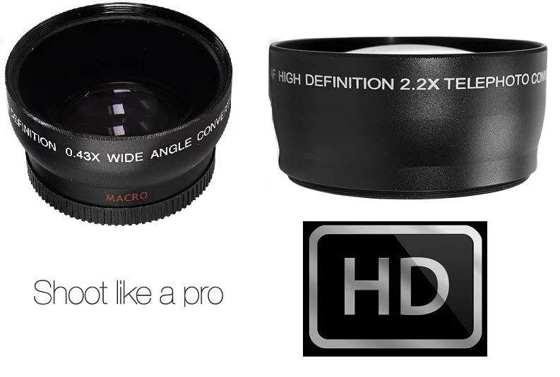 Def For Hi Pro Kit (37mm Compatible) Panasonic Angle DMC-GX85 Lens Wide Lumix DC-GX850 Telephoto &