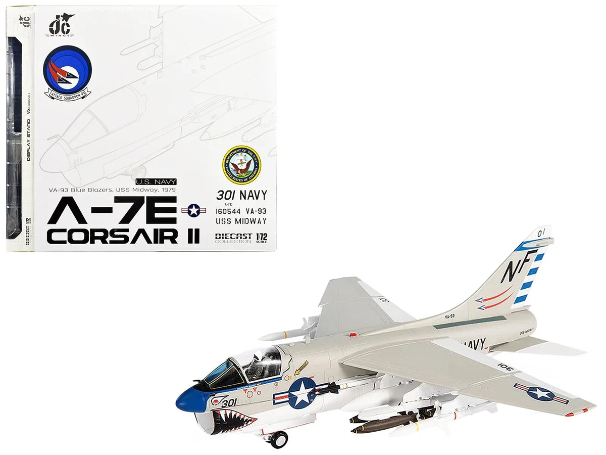 Wings Blue "VA-93 (1979) United A-7E Attack Blazers 1/72 Aircraft Vought Diecast JC States Midway" Model Navy Corsair II by USS