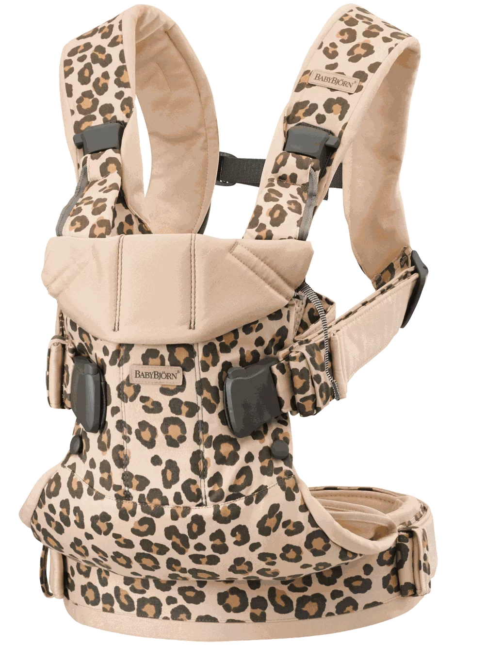 Baby BabyBjorn Cotton Beige/Leopard Mix, Carrier One,