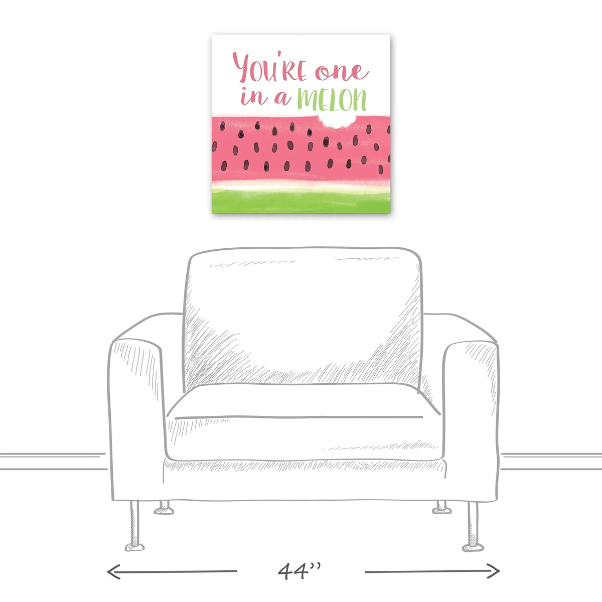 Creative Melon Art Products Canvas One in 20x20 Wall A