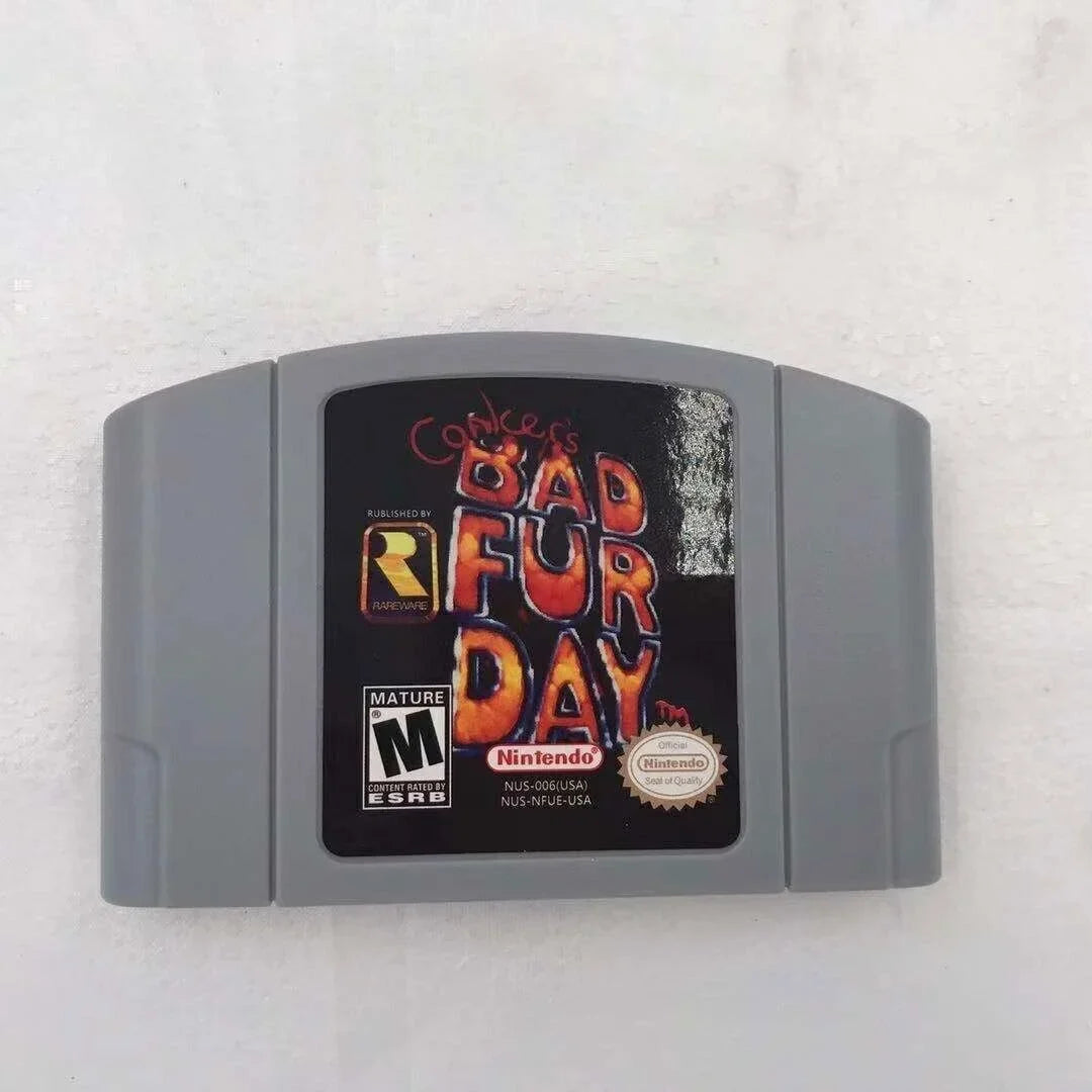 card console n64 Bad game nintendo for Day Conkers Fur video fd-