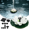 Decor Fountain(White) Solar-powered Waterproof Pond Lily Fish Lamp Lotus HOTBEST Bird Novel Bath Lotus Fountain Garden Fountain Water