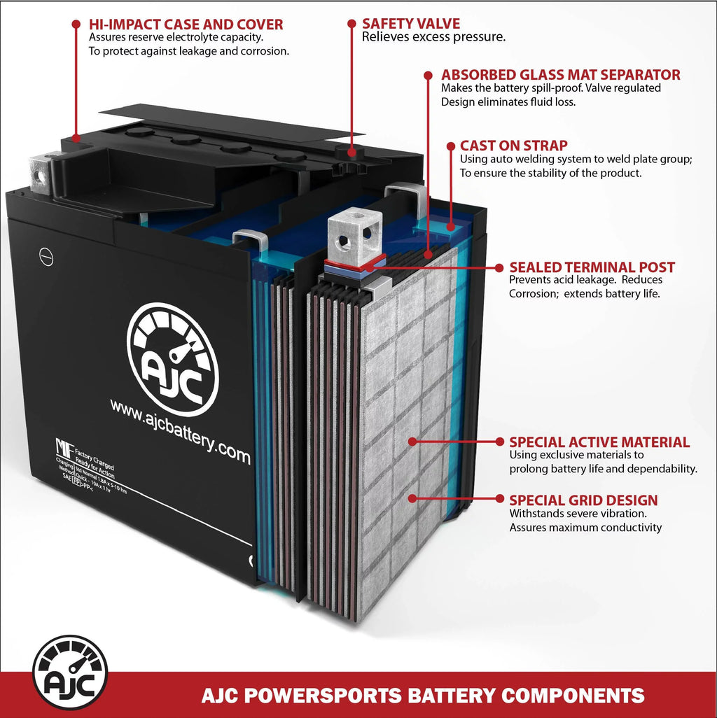 600 Skandic (2008) with Snowmobile Compatible Wt Bombardier AJC Battery Battery Replacement 594CC