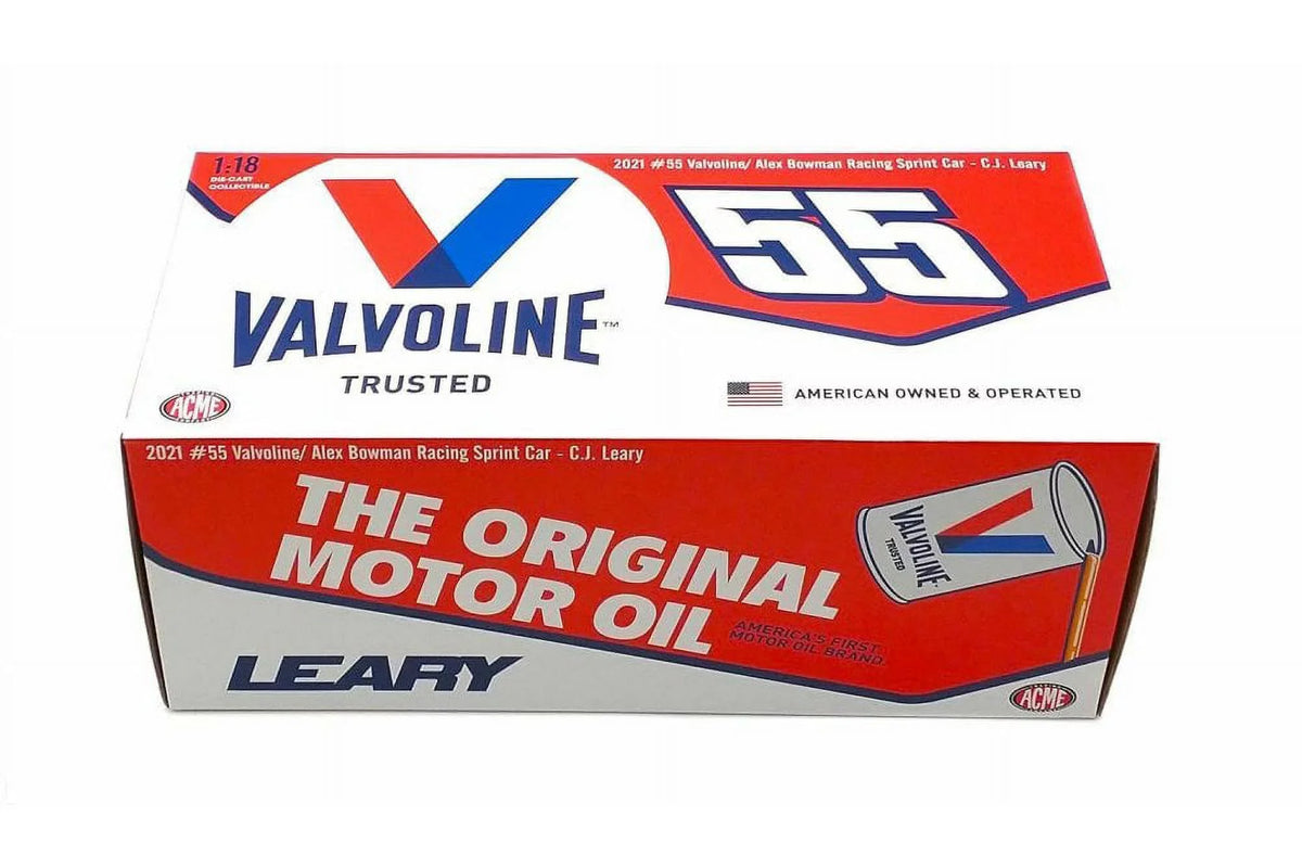 C.J. "Valvoline" Diecast Car, Car 1/18 Leary #55 - - A1809515 Acme Sprint scale Winged 2021