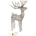 Halogen AUH164L White Standing Decoration In. 50 Warm Buck Alpine Rattan Lighted