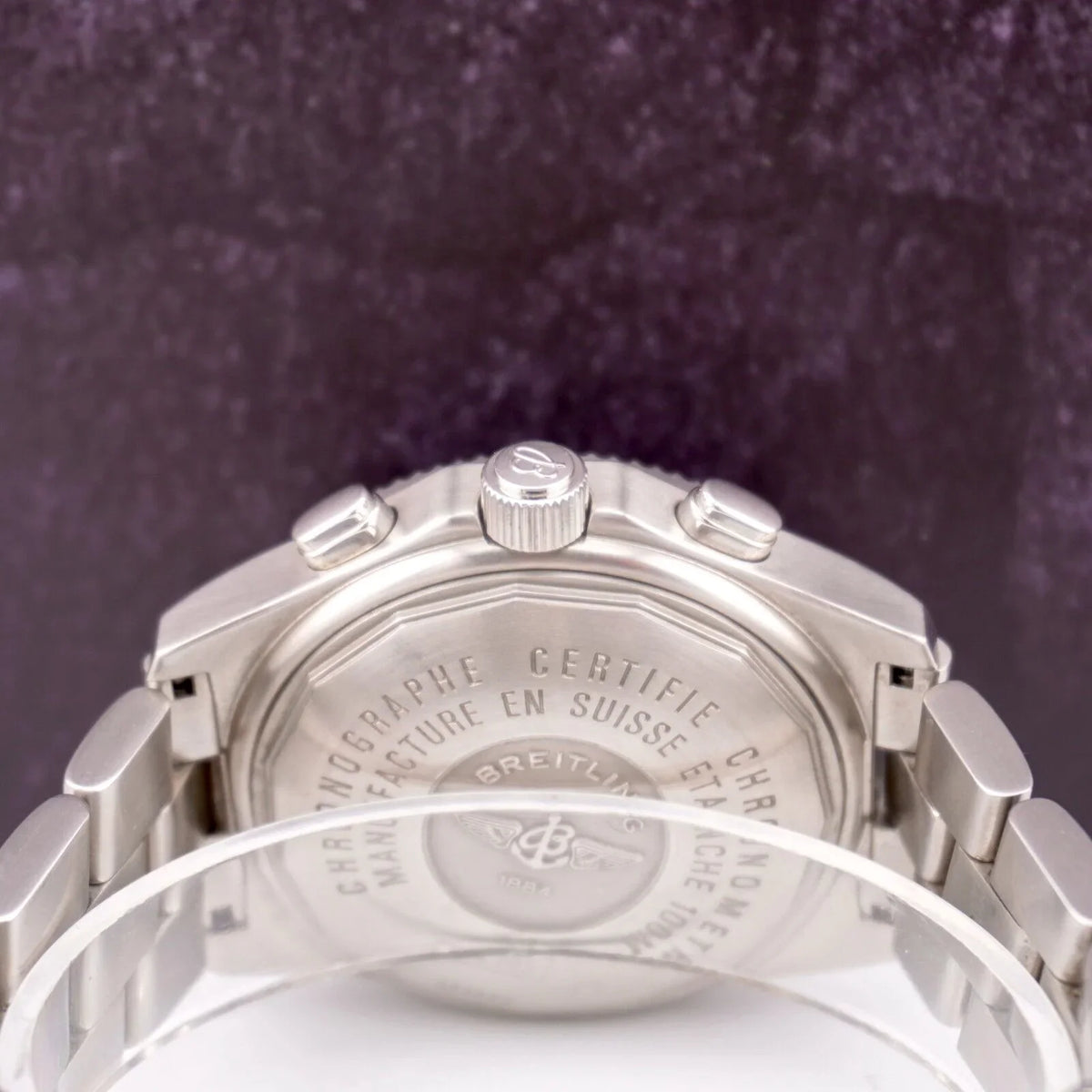BREITLING Chronograph 44mm Watch Automatic White B-2 Dial Men's A42362 Steel
