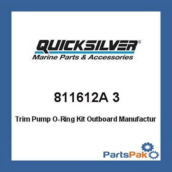Mercruiser 3 O-Ring 3 811612A Pump Kit Trim Mercury - Quicksilver Mercury Outboard- 811612A