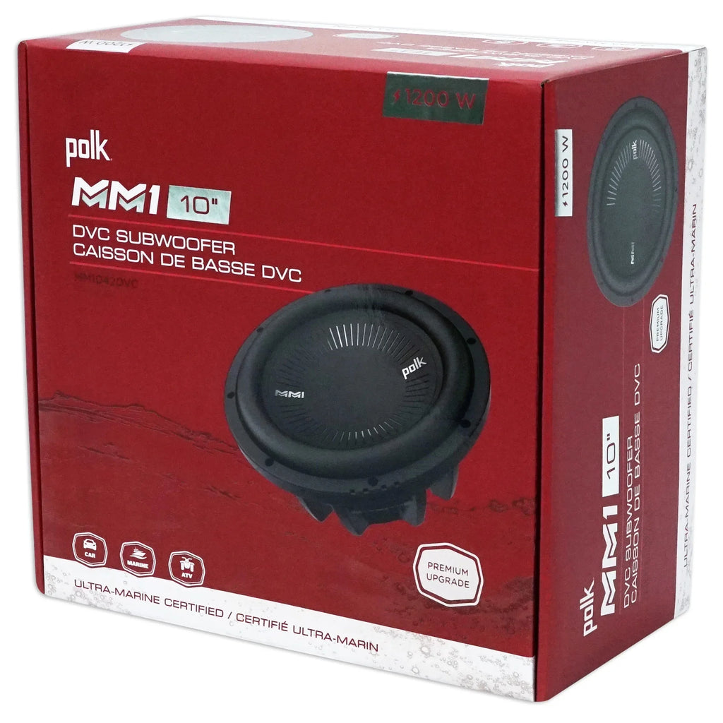 Box (2) Polk Car Audio Sub Enclosure MM1042DVC Subwoofers+Vented 10” Audio 2400w