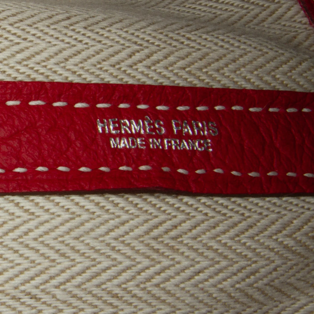 Negonda Bag Authenticated Tote Party (Good) Hermès 36 Red Unisex Pre-Owned Calf Leather Garden