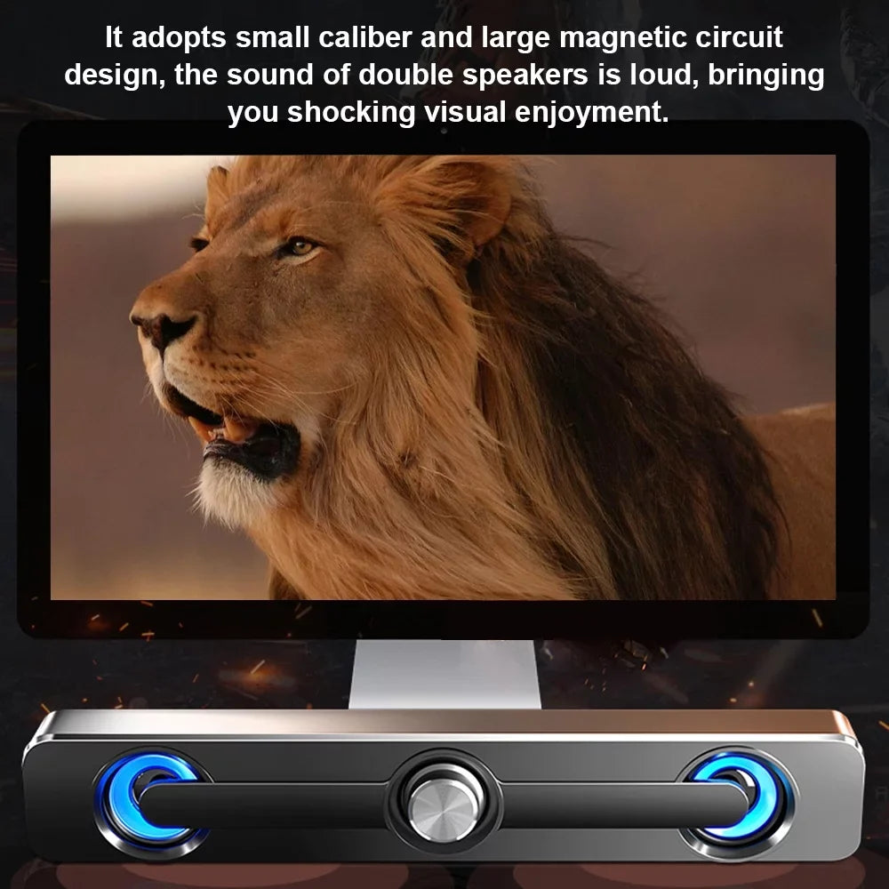 V-111 Stereo Subwoofer Sound USB SADA Phone Speaker Tablet Box Bar Speaker Laptop for MP3 Surround Wired MP4 Powerful Computer Bass PC