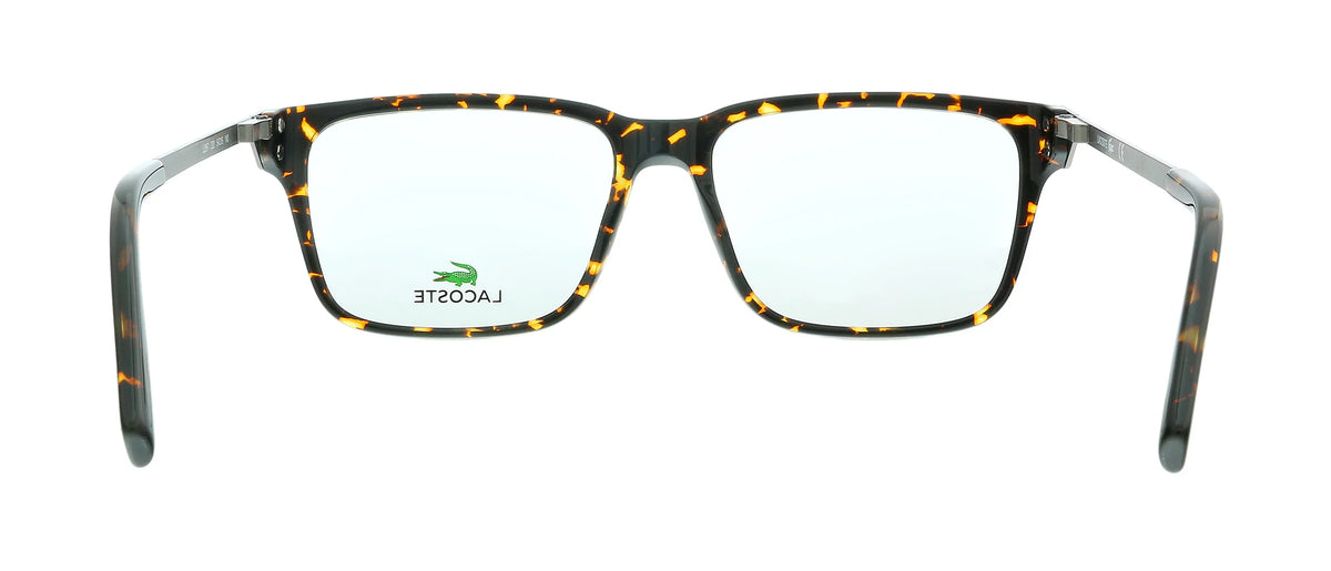 Eyeglasses Modified L2867 Rectangle Havana Dark mens 220 for Lacoste