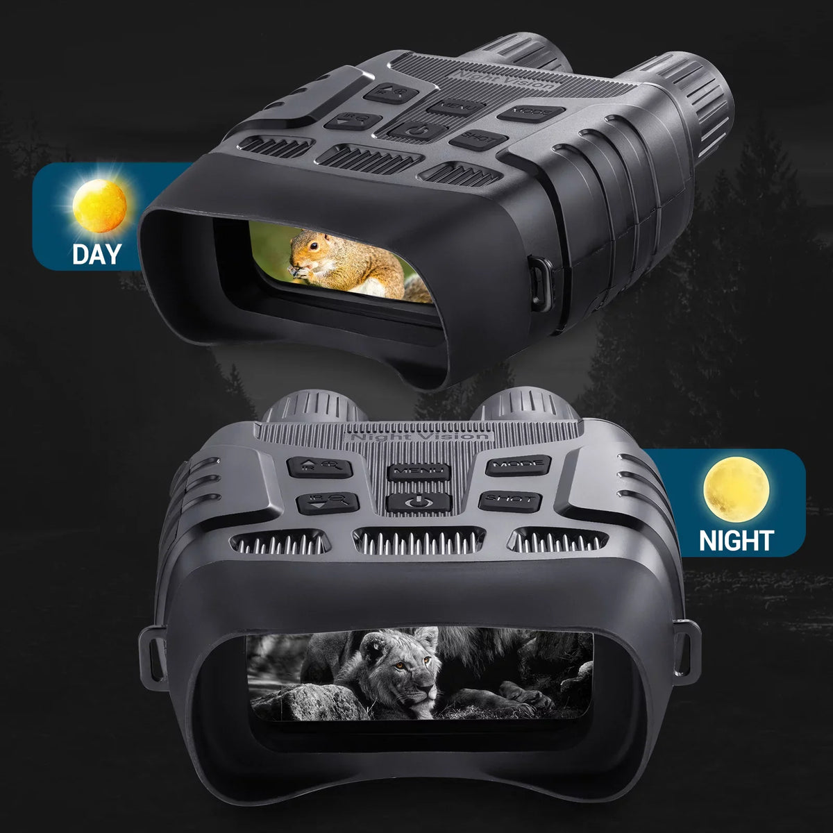 Goggles Vision Video from BEBANG Night HD Viewing Night 984ft/300m with 32GB Infrared Vision Binoculars, and Modes, Card, Photo