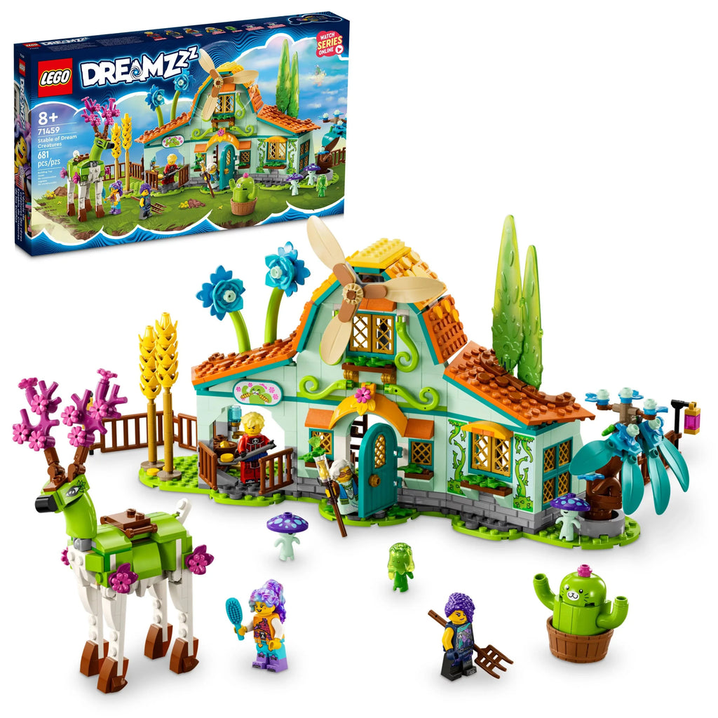 of Toy 8+ to Creatures Gift Unique Flying Year Options Mythical Pegasus Animal 71459 Olds for 2 DREAMZzz LEGO Dream Kids, Fantasy Forest Building Stable Guardian, or for Create