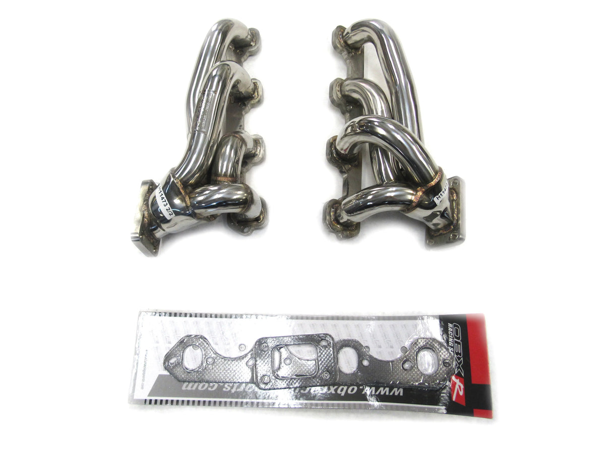 Manifold 79 CID, Flange OBX-RS 5.0L/260/289/302/351 GT/LX 93 Mustang thru T3 For Stainless Ford