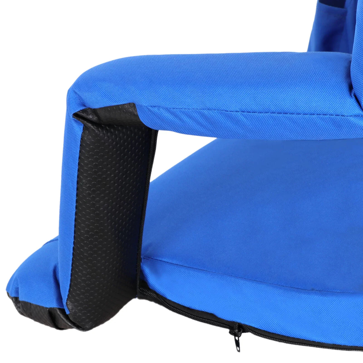 Cushion Folding Seat Chair Blue Stadium Bleacher, Portable Padded HomGarden