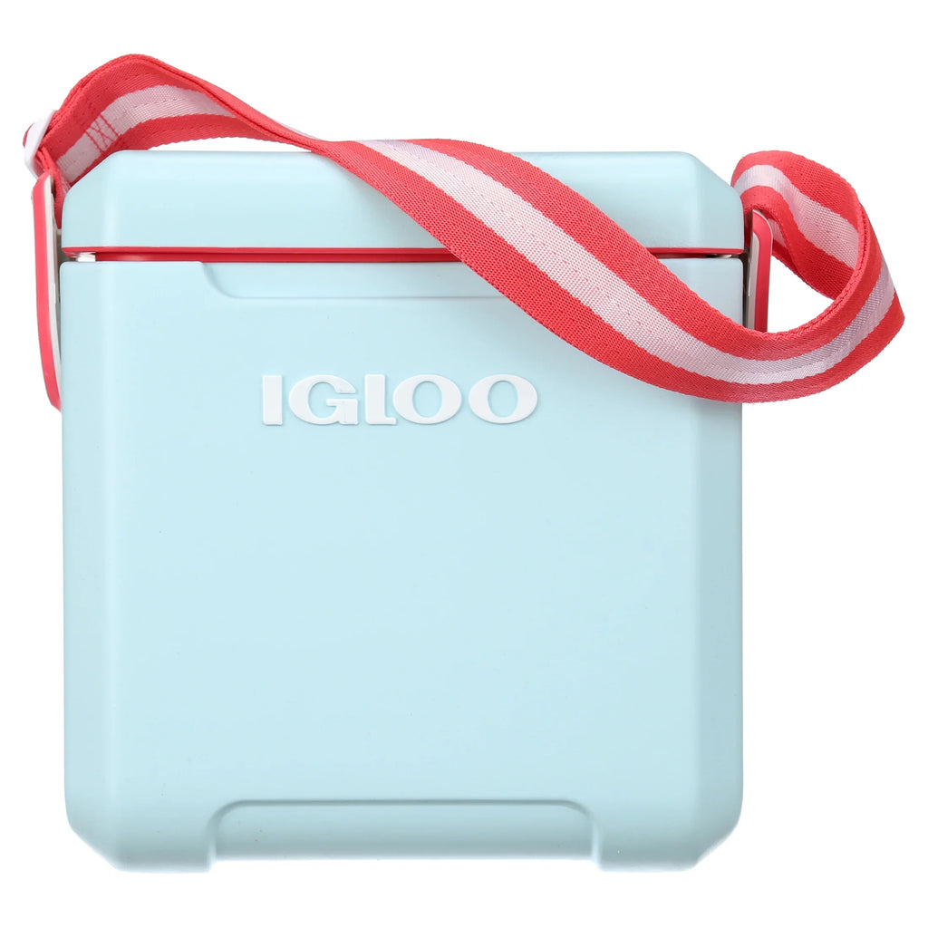 11 Sided Aqua Red Hard Blue Igloo and Qt Cooler, Tag-a-Long